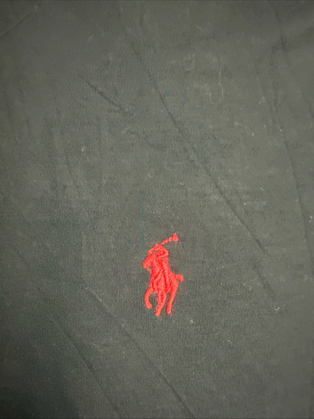 Ralph Lauren Black Polo Shirt with Red Pony Logo